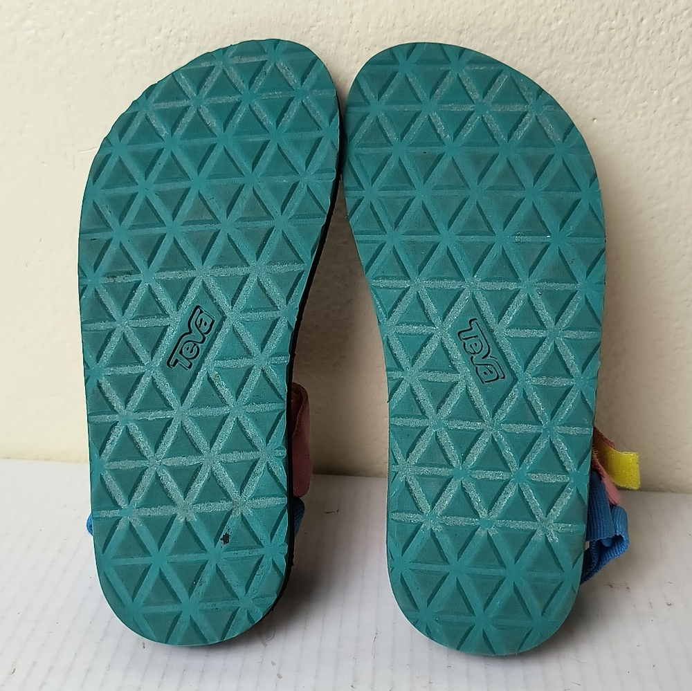 Teva Original Universal Colorful Little Girl Size 2 Sandals - Picture 6 of 11